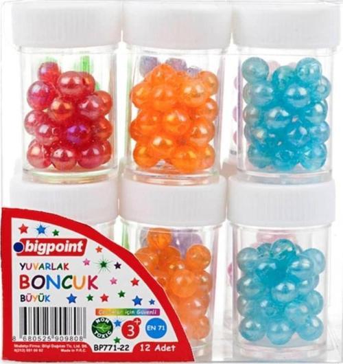 Yuvarlak Boncuk (Büyük Boy) 12'li Paket