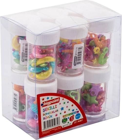 Şekilli Boncuklar (Büyük Boy) 12'li Paket