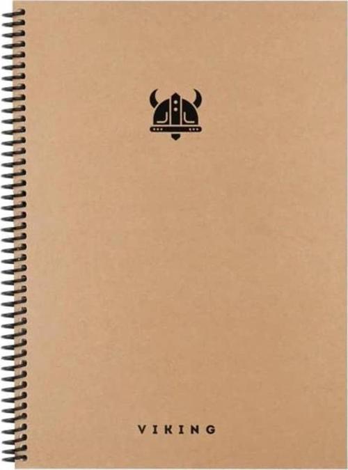 Viking Sert Kapak Spiralli Defter 20x28 cm 100 yp Kareli