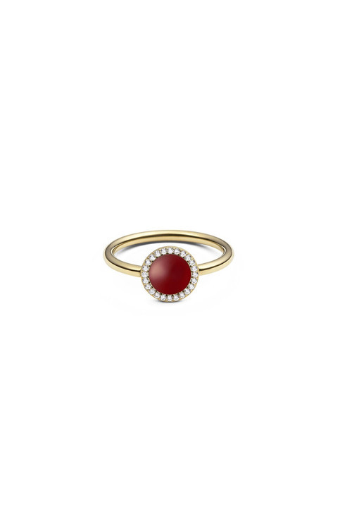 Audrey Ring Red Agathe Rose Gold