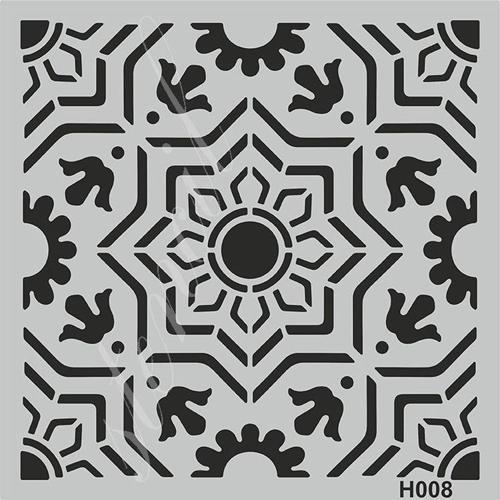 H008 Stencil Boyama Şablonu 25x25 cm.