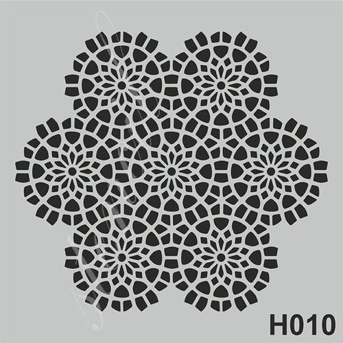 H010 Stencil Boyama Şablonu 25x25 cm.