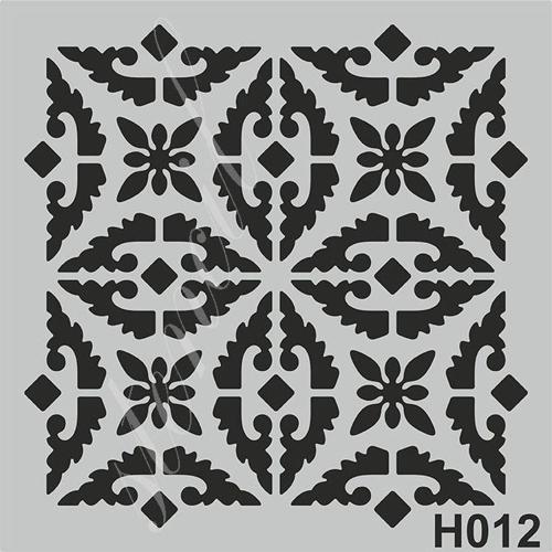 H012 Stencil Boyama Şablonu 25x25 cm.