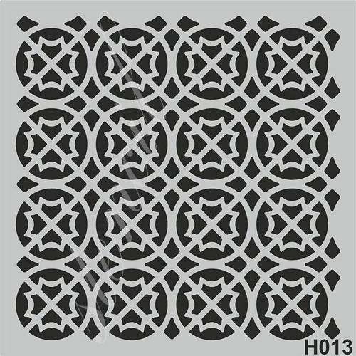 H013 Stencil Boyama Şablonu 25x25 cm.