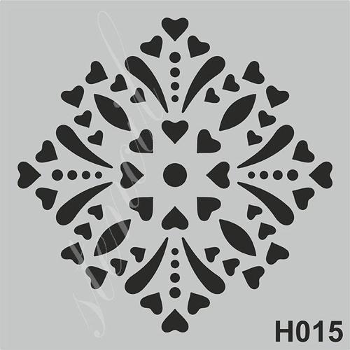 H015 Stencil Boyama Şablonu 25x25 cm.
