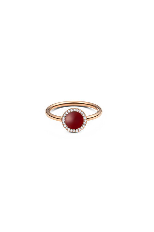 Audrey Ring Red Agathe Rose Gold