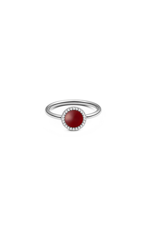 Audrey Ring Red Agathe Rose Gold
