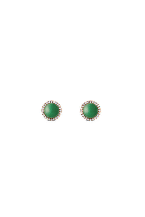 Audrey Earrings Jade Rose Gold