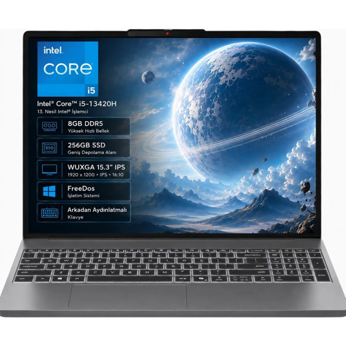 IP3 83K100Q0TR i5-13420H 8GB DDR5 256GB SSD WUXGA 15.3" IPS FreeDos