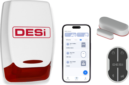 Midline Smart Akıllı Alarm Sistemi WiFi - iOS/Android Uyumlu - Uygulama ile Kullanım ve Anlık Bildirimler (Yaklaşımla Otomatik Kurma - Devre Dışı Bırakma)