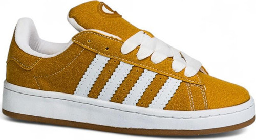 Kadın Hardal Nubuk Bağcıklı Esnek Ortopedik Termo Taban Sneaker Sağlam Hafif Yürüyüş Spor Ayakkabı