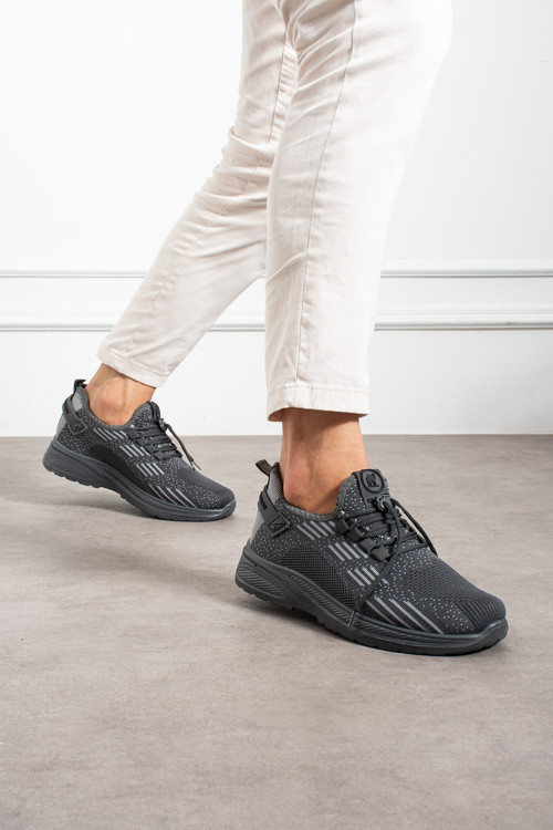 Erkek Füme Günlük Bağcıklı Triko Ortopedik Nefes Alabilen Sneaker Şık Hafif Esnek Erkek Ayakkabı