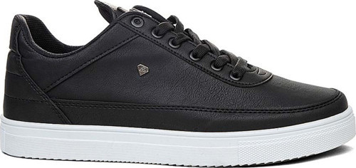 Erkek Siyah Beyaz Bağcıklı Deri Rahat Taban Günlük Yumuşak Iç Astarlı Şık Sneaker Spor Ayakkabı