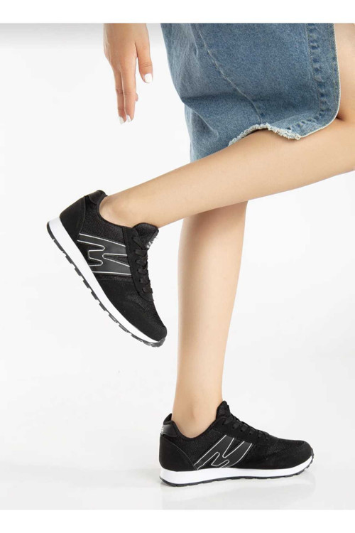 Beyaz Bağcıklı Düz Comfort Rahat Taban Casual Sneaker Esnek Yürüyüş Spor Ayakkabı