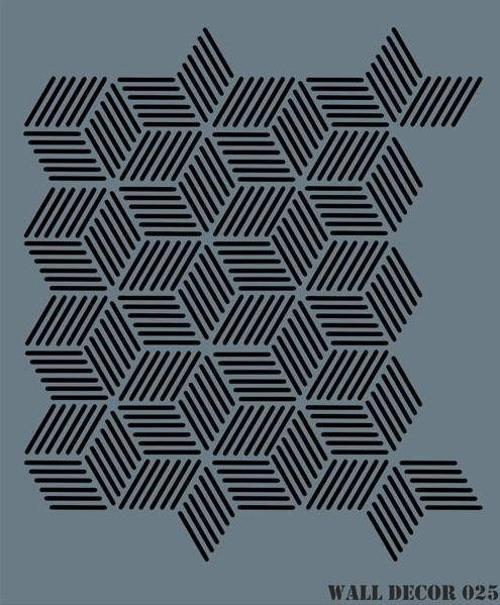 Duvar Stencil Boyama Şablonu 50x70 cm. WALL-025