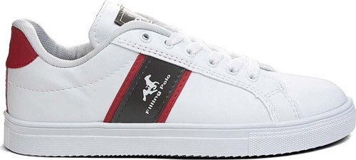 Erkek Beyaz-Kırmızı Günlük Bağcıklı Suni Deri Konforlu Sneaker Yumuşak Taban Rahat Spor Ayakkabı