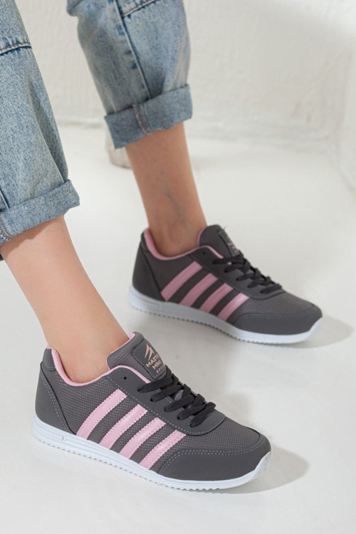 Unisex Füme Bağcıklı Günlük Konforlu Dayanıklı Rahat Hafif Yumuşak Taban Sneaker Spor Ayakkabı