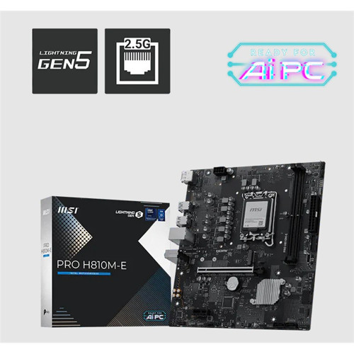 PRO H810M-E DDR5 6400MT/S 1XHDMI 1XDP 1XM.2 USB 3.2 MATX 1851P (INTEL ULTRA PROCESSORS SERIES 2)