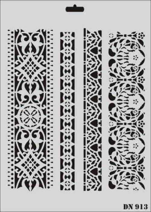 Dantel Stencil Boyama Şablonu 25x35 cm. DN-913