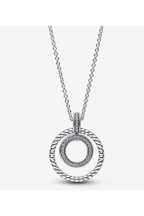 Signature Pavé Ve Boncuklu Kolye