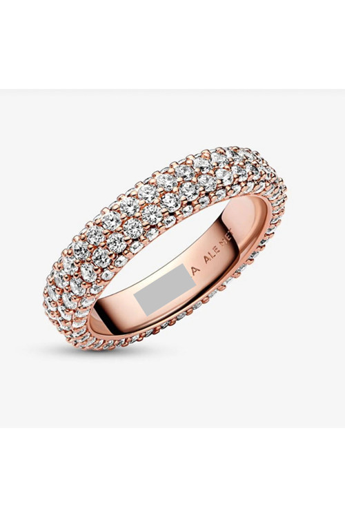 Timeless Çift Sıralı Pavé Yüzük Rose