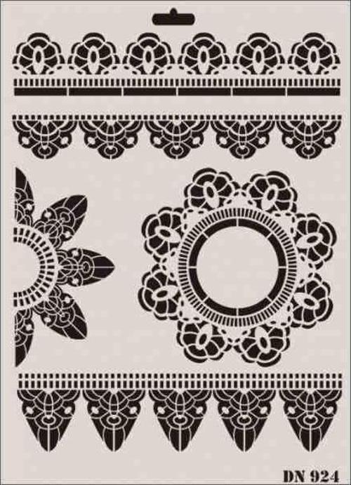 Dantel Stencil Boyama Şablonu 25x35 cm. DN-924