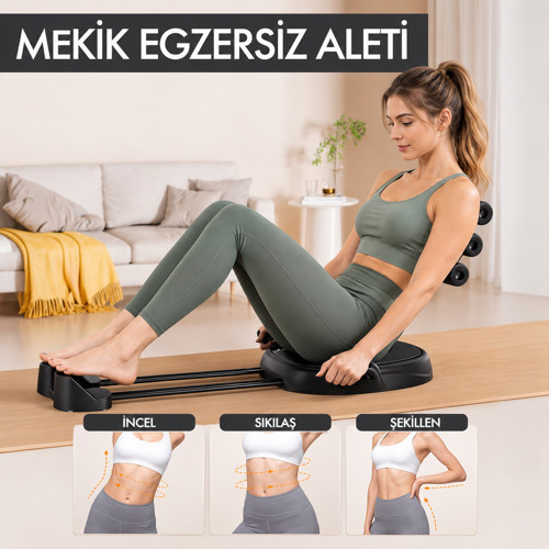 Relaxus Çok Fonksiyonlu Pembe Mekik Aleti Ev Kol Üst Vücut Karın ve Core Egzersiz Cihazı