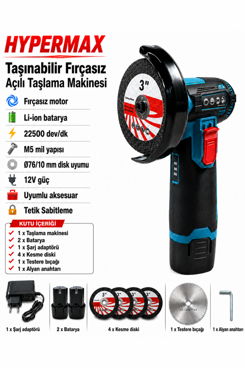 Kömürsüz 76 Mm Mini Spiral Taşlama Makinesi