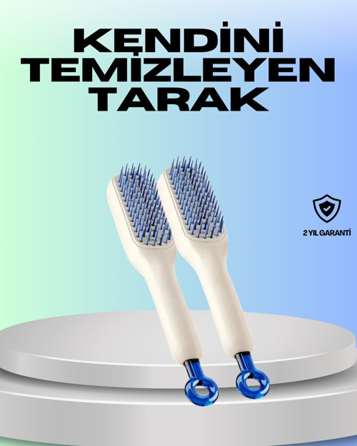 Kendini Temizleyen Ergonomik Saç Tarağı – ABS Gövde Silikon Diş - NLCAEB8569-1915