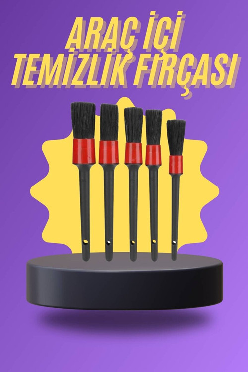 5 Parça Araç İçi Temizlik Fırçası Araç İçi-Dışı Temizleme Fırça Seti - NLCAEB7535-57