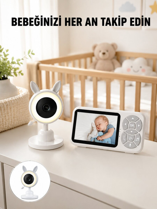 Bebek Kamerası Karşılıklı Konuşma RGB Işık Gece Görüşü ve Sıcaklık Ala - NLCAEB8281-4