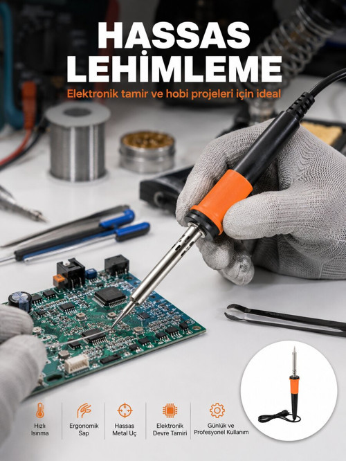 Güvenli Kullanım Sağlayan Isı Yalıtımlı Lehimleme Kalemi - NLCAEB5558-7910