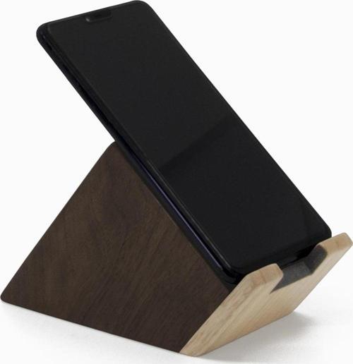 Blok Telefon Standı - Ceviz ve Akça - WOODSAKA