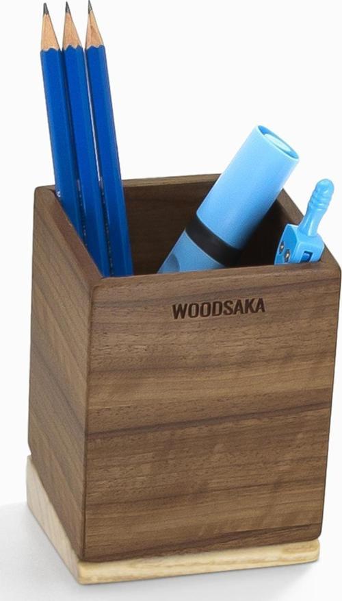 Meru Eğimli Kalem Kutusu - Ceviz ve Dİşbudak - WOODSAKA