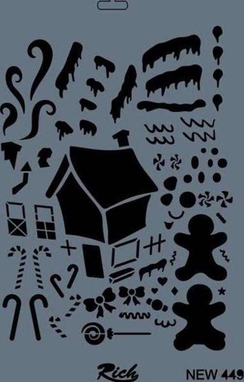 Stencil Boyama Şablonu 25x35 cm. NEW-449