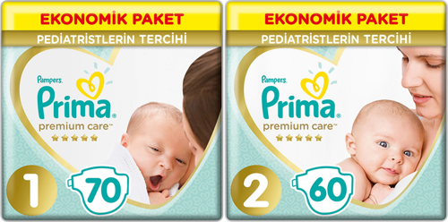 Bebek Bezi Premium Care Yenidoğan 1 Beden 2 Beden 130 Adet