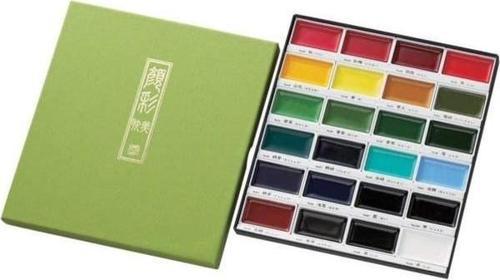 Kuretake Gansai Tambi Profesyonel Japon Sulu Boya 24 Renk
