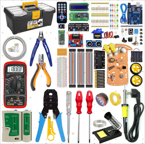 MESLEK LİSESİ BİLİŞİM BÖLÜMÜ AĞ SETİ 16 İNÇ TAKIM ÇANTASI + ROBOTİK KODLAMA ARDUİNO SETİ + ARAÇ KİTİ