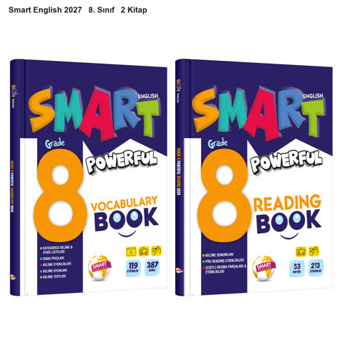 Smart English 2027 8. Sınıf Vocabulary + Reading Seti 2 Kitap