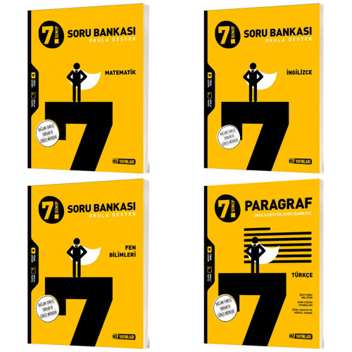 Hız 2027 7. Sınıf Matematik + İngilizce + Fen Bilimleri + Türkçe Paragraf Bağlam Temelli Soru Bankası Seti 4 Kitap Maari