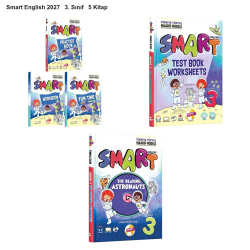 Smart English 2027 3. Sınıf Çalışma Seti + Test Book + Okuma Kitabı Seti 5 Kitap Maarif Model
