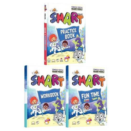 Smart English 2027 3. Sınıf Practice Book + Workbook + Fun Time Seti 3 Kitap Maarif Model