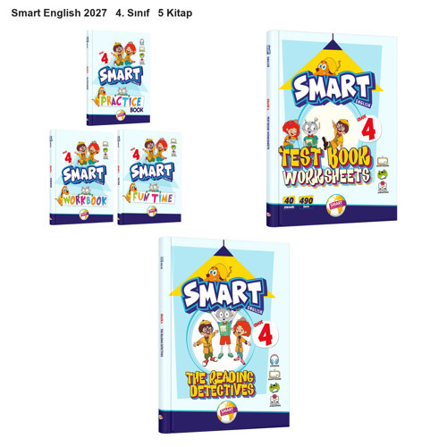 Smart English 2027 4. Sınıf Çalışma Seti + Test Book + Okuma Kitabı Seti 5 Kitap