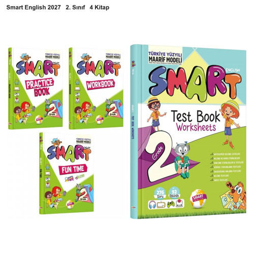 Smart English 2027 2. Sınıf Çalışma Seti + Test Book Seti 4 Kitap Maarif Model