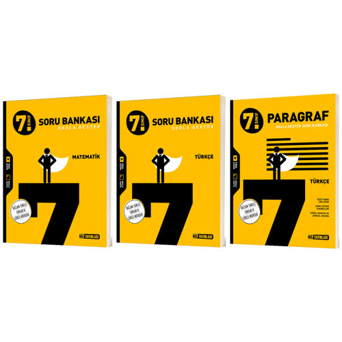 Hız 2027 7. Sınıf Matematik + Türkçe + Türkçe Paragraf Bağlam Temelli Soru Bankası Seti 3 Kitap Maarif Model