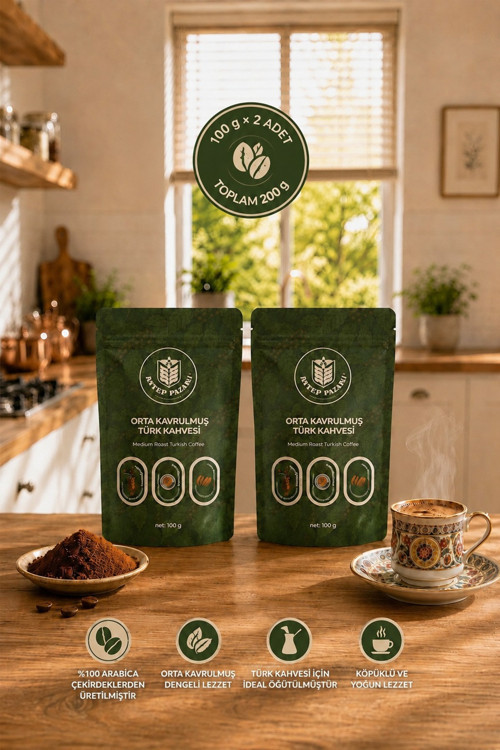 Türk Kahvesi - Orta Kavrulmuş - 100G X 2 Adet