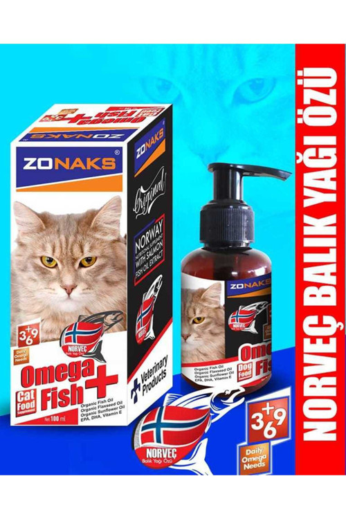 Norveç Kedi Balık Yağı Omega Fish 100 Ml