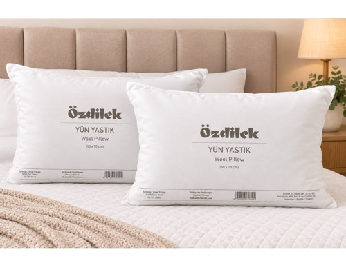 2li Set Doğal %100 Yün Yastık (50x70)