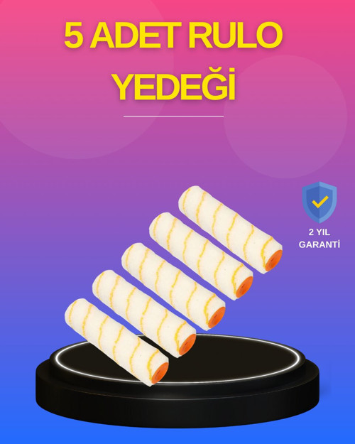 5’li Detay Boya Rulo Takımı Pürüzsüz Yüzey İçin İdeal - RFIOVS9512-9570