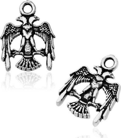 925 Ayar Gümüş Çift Başlı Kartal Tesbih Püskül Ucu